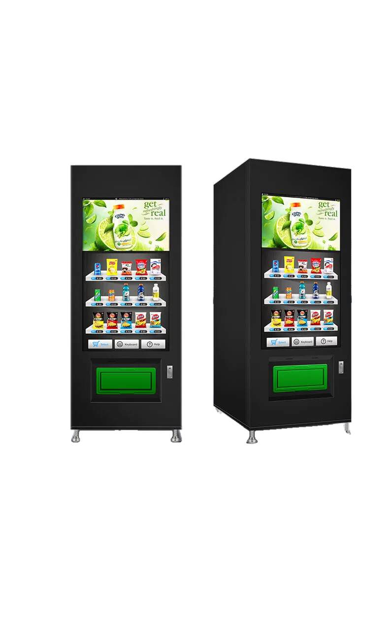 VV-CSC-10C V22 vending machine Malaysia - front view with product display and touch screen