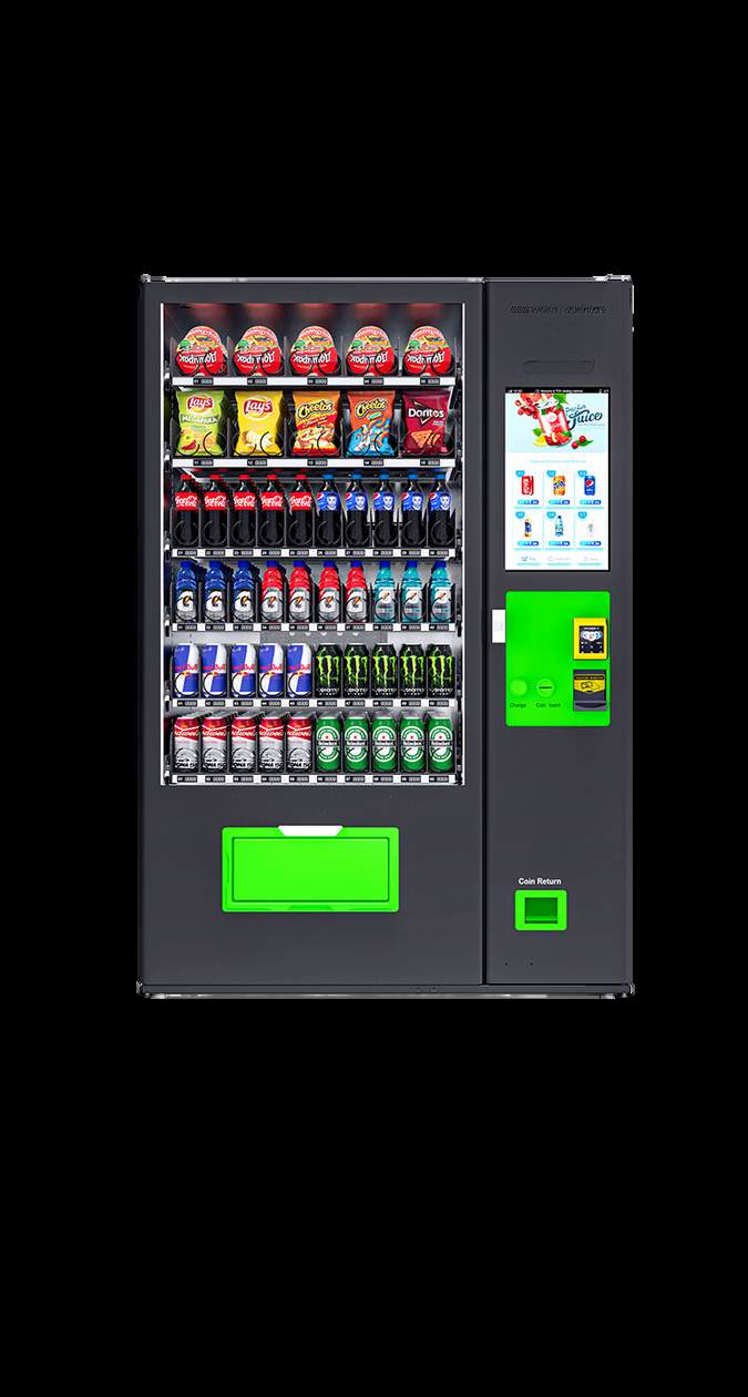 VV-D720-8C 50SP compact vending machine Malaysia - full touch screen front view